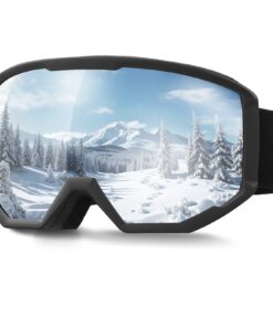 VEVOR OTG Anti-Fog Ski Goggles with Cylindrical Orange Revo Lens