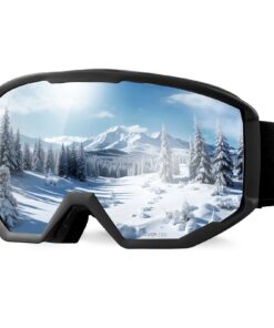 VEVOR OTG Ski Goggles with Anti-Fog Ice Blue Revo Lens