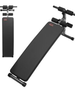 VEVOR Folding Sit Up Bench with 5-Height Adjustment