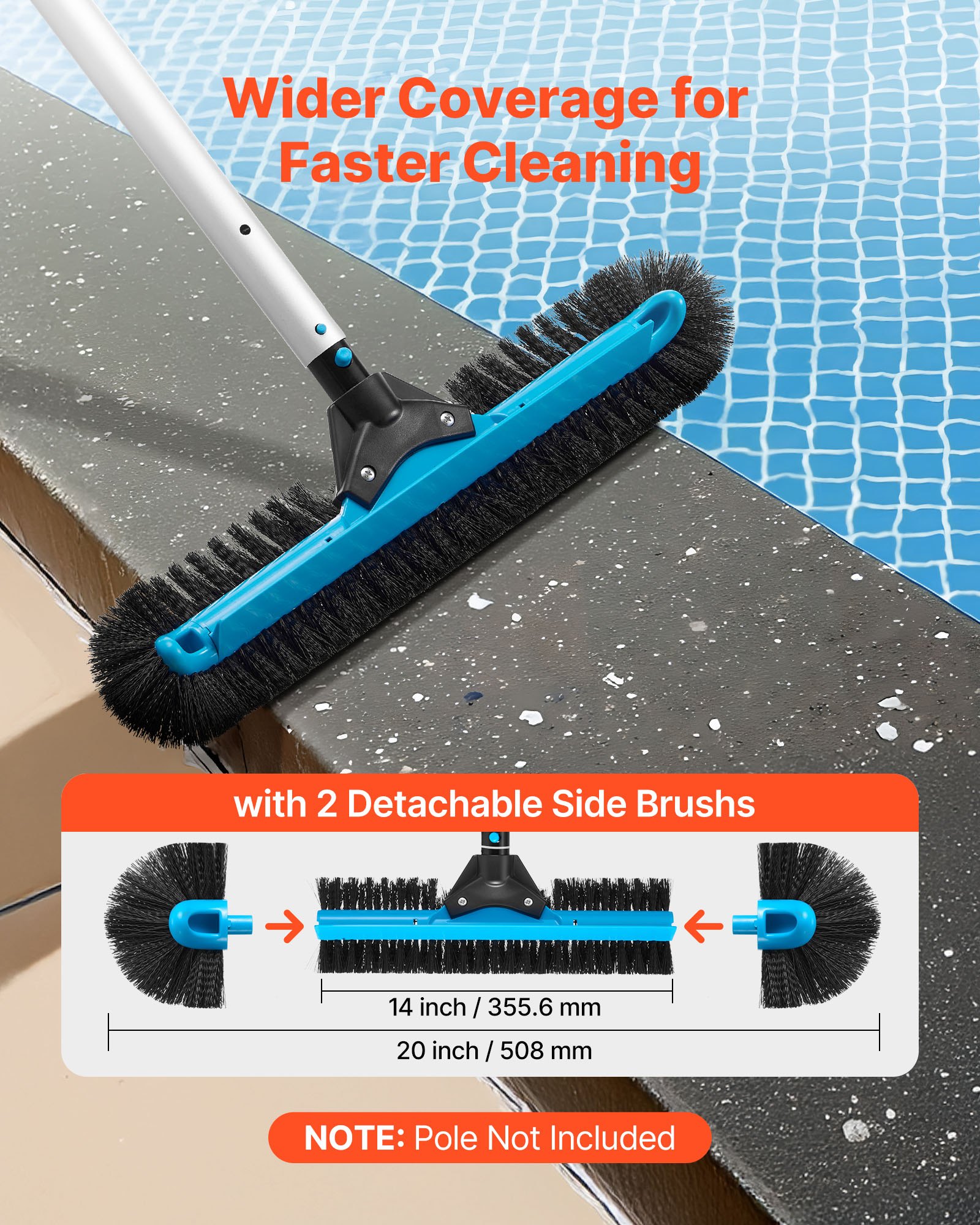 MFYE6CMXpoolbrushf2  VEVOR Instrumenti un Citi Darbarīki | Pieejami Uzticami Mājas uzlabošanai Heavy Duty Cleaner for IngroundAbove Ground Pools