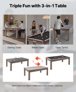 Dining & Ping Pong with 2 Storage Benches