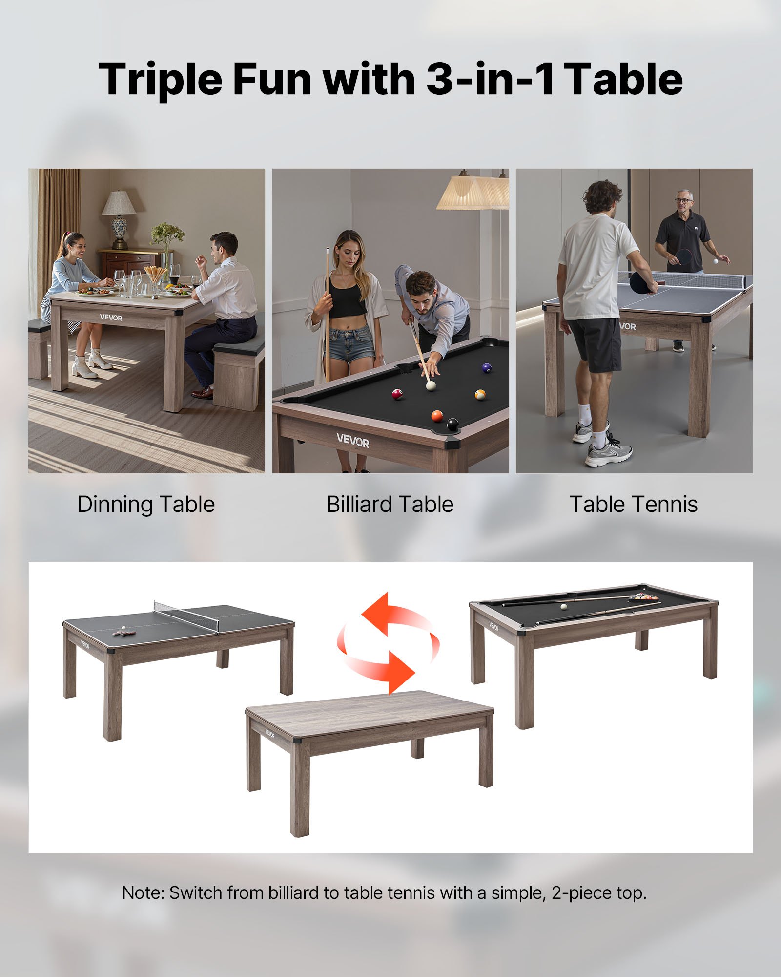 MG0PSVGUpooltablef1  VEVOR Instrumenti un Citi Darbarīki | Pieejami Uzticami Mājas uzlabošanai Dining  Ping Pong with 2 Storage Benches