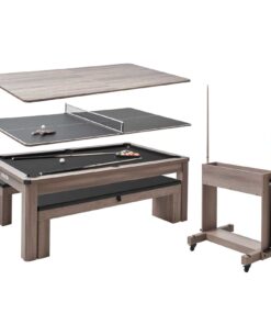 VEVOR 214cm 3-in-1 Pool Table Set – Billiards