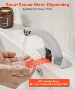 Automatic Motion Sensor Chrome Tap with Hot/Cold Mixer