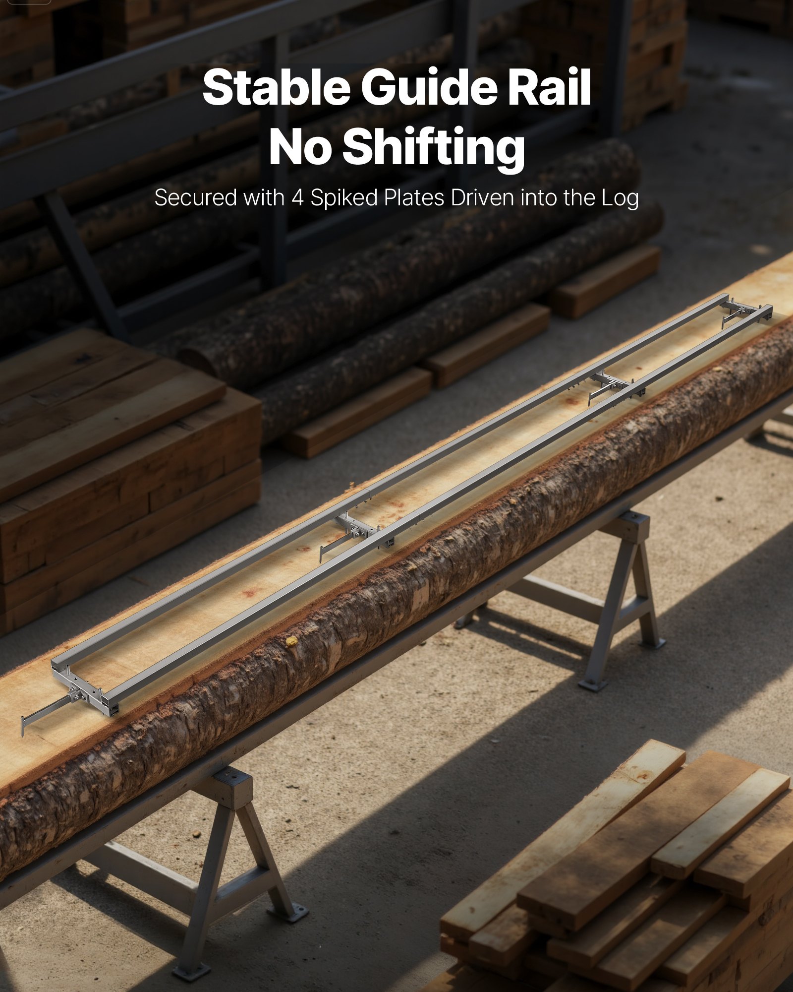 MG4M60ZFchainsawmillf2  VEVOR Instrumenti un Citi Darbarīki | Pieejami Uzticami Mājas uzlabošanai Adjustable Rail System for Lumber Cutting