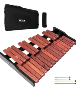 VEVOR 25-Note Wooden Glockenspiel Xylophone with 4 Mallets & Carry Bag – Beginner Percussion Kit for Kids & Adults