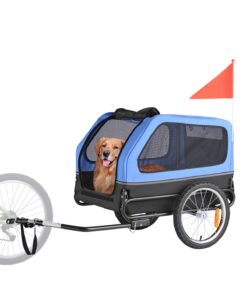 VEVOR Dog Bike Trailer for Pets up to 40 kg – Foldable Bicycle Carrier with Leash
