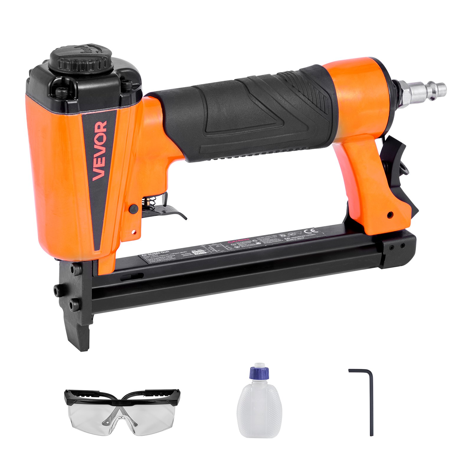 MG56KI6Epneumaticstaplegunm10012  VEVOR Instrumenti un Citi Darbarīki | Pieejami Uzticami Mājas uzlabošanai VEVOR 21 Gauge Pneumatic Upholstery Staple Gun for 80 Series 128mm Crown