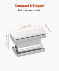 36 mm Rectangular Solid Drawer Pulls with Screws for Kitchen & Bathroom