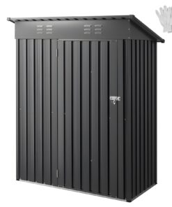 VEVOR Metal Garden Shed 1533x876x1815mm with Lockable Door