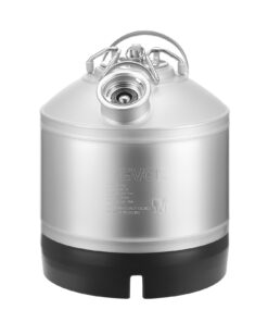 VEVOR 6.5L Stainless Steel Beer Line Cleaning Keg Kit with D Coupler & Rubber Base