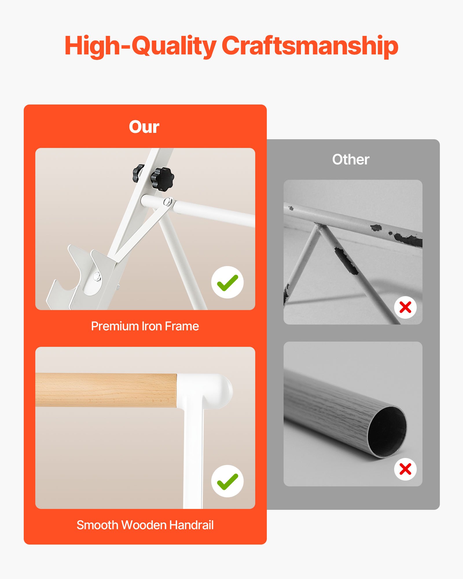 MG5JGGO4balletbarref1  VEVOR Instrumenti un Citi Darbarīki | Pieejami Uzticami Mājas uzlabošanai Foldable Portable Dance Bar for Home Fitness  Stretching