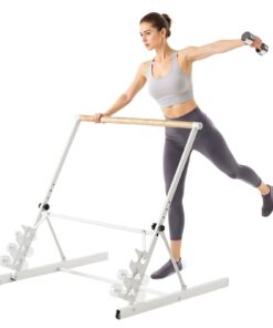 VEVOR Freestanding Adjustable Ballet Barre with Wooden Handrail