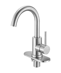 VEVOR Brushed Nickel Single Handle Kitchen Faucet with High Arc Spout