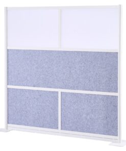 VEVOR 1778x1778 mm Office Privacy Divider with Frosted Windows