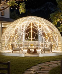 VEVOR 2.9 x 1.75 m Clear Garden Dome Tent for 2-4 People