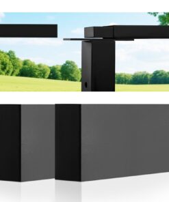 VEVOR 2 шт. матово-чорні POM з'єднувачі перил 100x25мм – плоскі подовжувачі для внутрішнього/зовнішнього використання