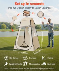 Waterproof Outdoor Shelter with Floor Mat & Cover for Camping & Events