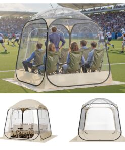 VEVOR 1.83x1.83 m Clear Pop-Up Bubble Tent for 2-4 People