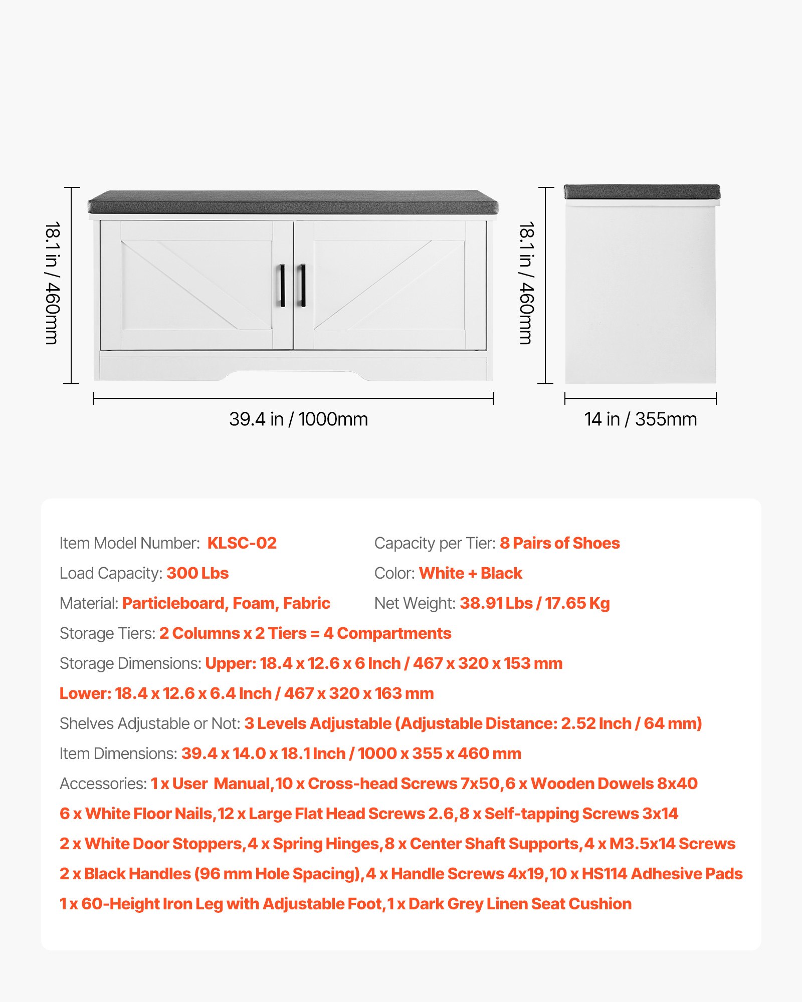 MGAXEKWWentrywayshoebenchf6  VEVOR Instrumenti un Citi Darbarīki | Pieejami Uzticami Mājas uzlabošanai