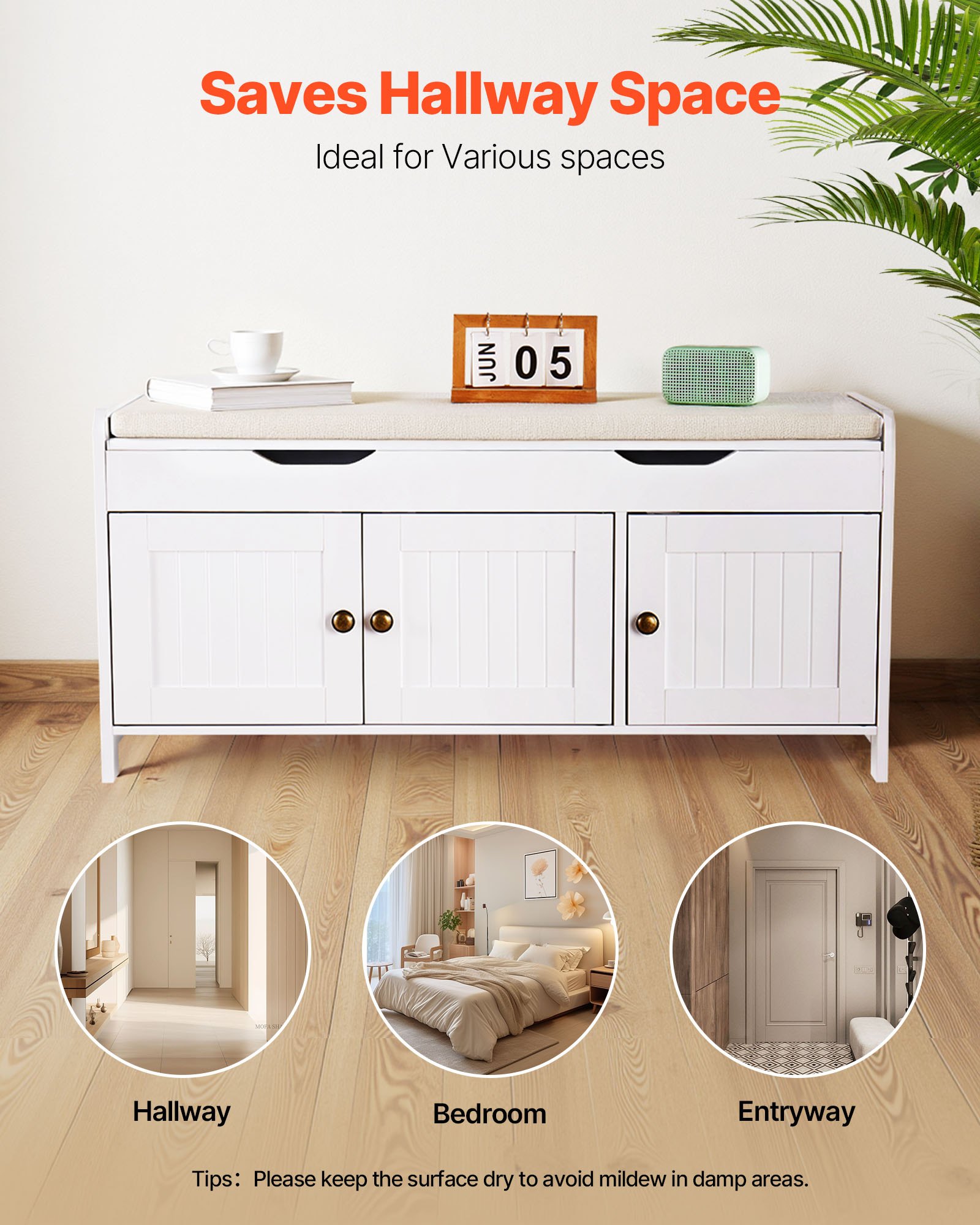 MGAXERQIentrywayshoebenchf4  VEVOR Instrumenti un Citi Darbarīki | Pieejami Uzticami Mājas uzlabošanai WhiteBlack