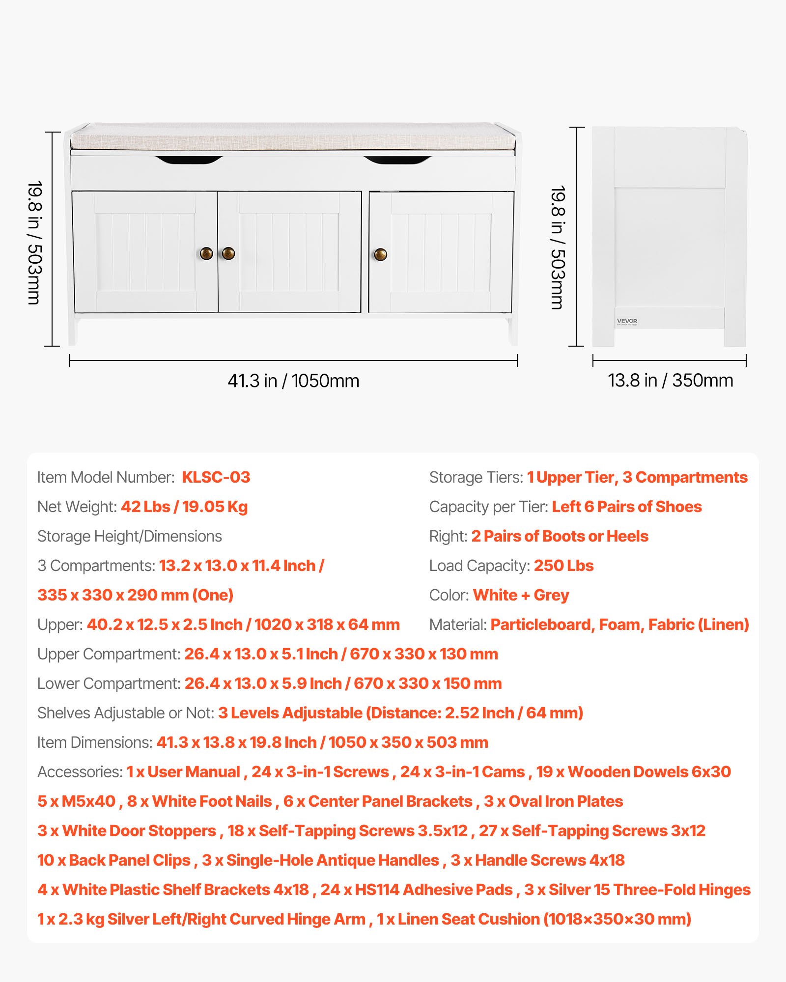 MGAXERQIentrywayshoebenchf6  VEVOR Instrumenti un Citi Darbarīki | Pieejami Uzticami Mājas uzlabošanai