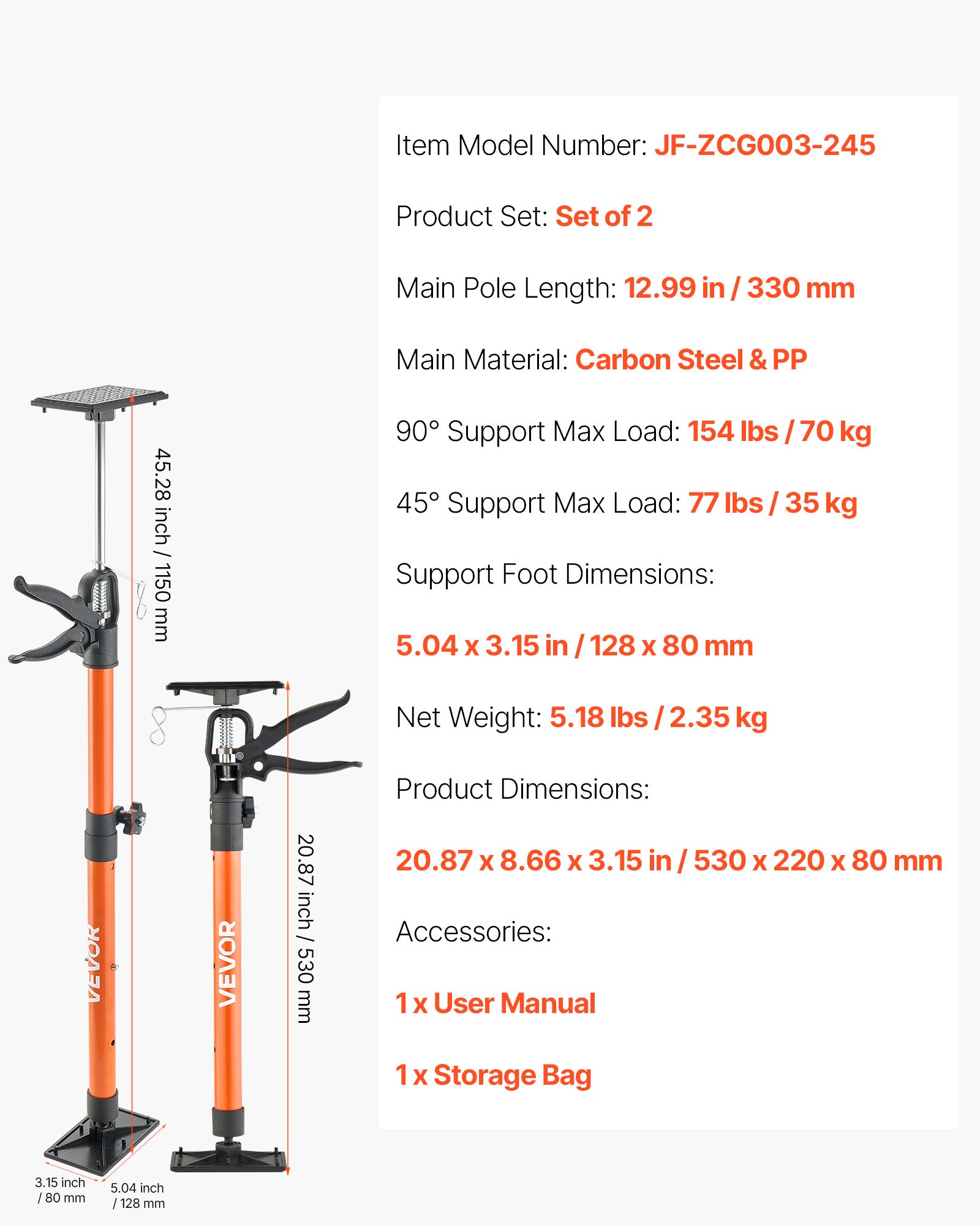 MGAXGYTKsupportpolef6  VEVOR Instrumenti un Citi Darbarīki | Pieejami Uzticami Mājas uzlabošanai