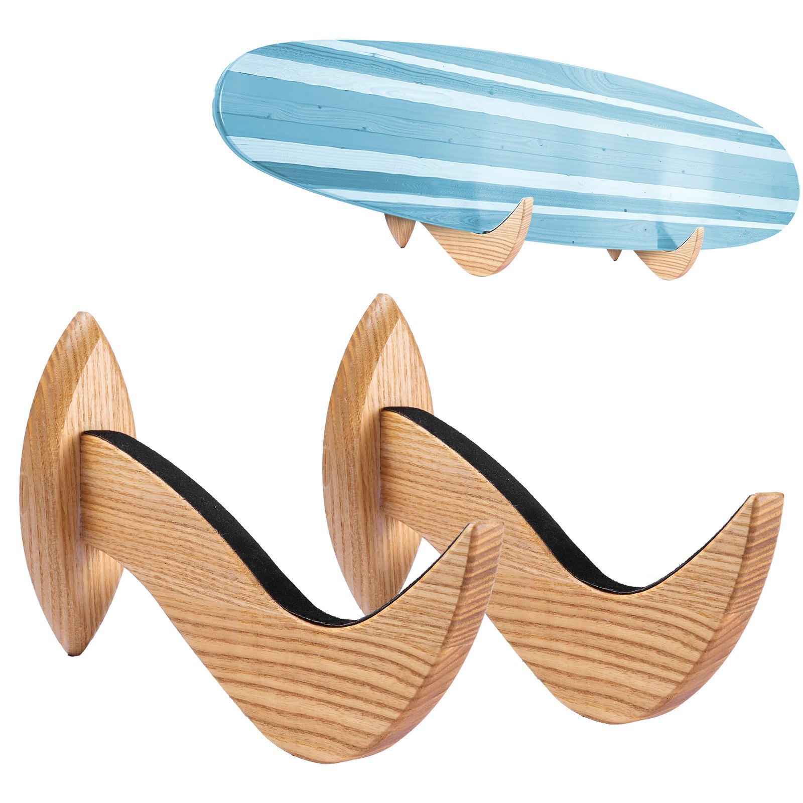 MGB99N4Psurfboardstandm10012  VEVOR Instrumenti un Citi Darbarīki | Pieejami Uzticami Mājas uzlabošanai VEVOR Wooden Surfboard Wall Rack  Horizontal Mount for Surfboards