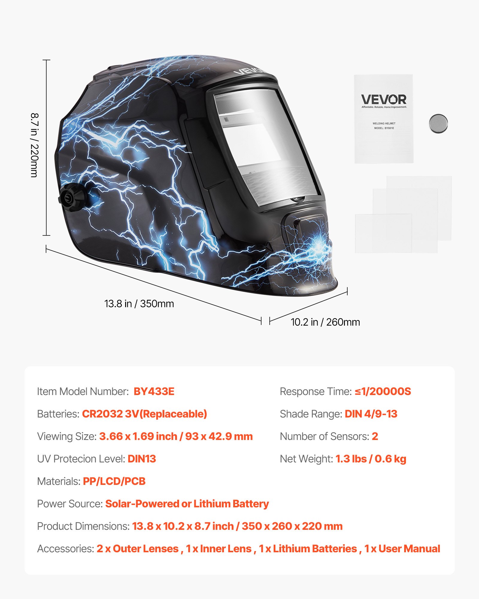 MGB99T2Pweldinghelmetf6  VEVOR Instrumenti un Citi Darbarīki | Pieejami Uzticami Mājas uzlabošanai