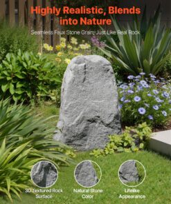 Medium Grey Artificial Boulder for Outdoor Garden Décor