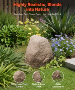 Lightweight Weather-Resistant Faux Boulder for Garden