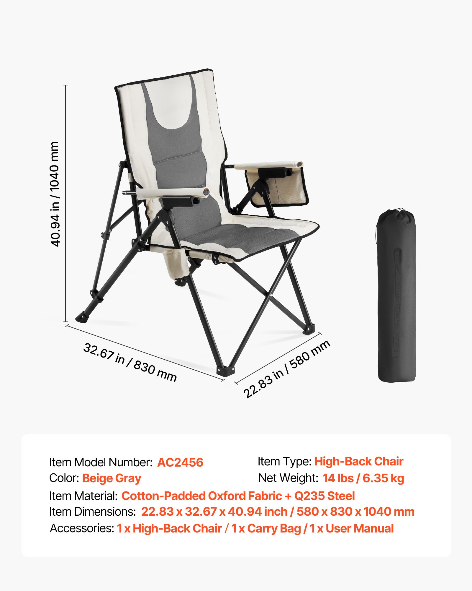 MGBRHG1Pfoldingcampingchairf6  VEVOR Instrumenti un Citi Darbarīki | Pieejami Uzticami Mājas uzlabošanai Portable for Outdoors