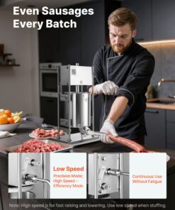 Stainless Steel Vertical Meat Filler with 5 Tubes