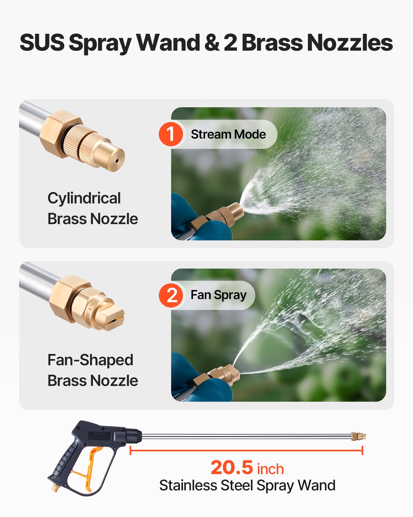 MGGZ67YQstainlesssteelsprayerf2  VEVOR Instrumenti un Citi Darbarīki | Pieejami Uzticami Mājas uzlabošanai 52cm Wand