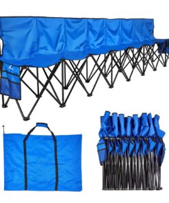 VEVOR 8-Seat Portable Folding Sports Bench with Backrest