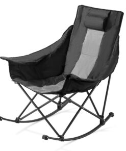 VEVOR Heated Folding Camping Rocking Chair with Dual-Zone Heating