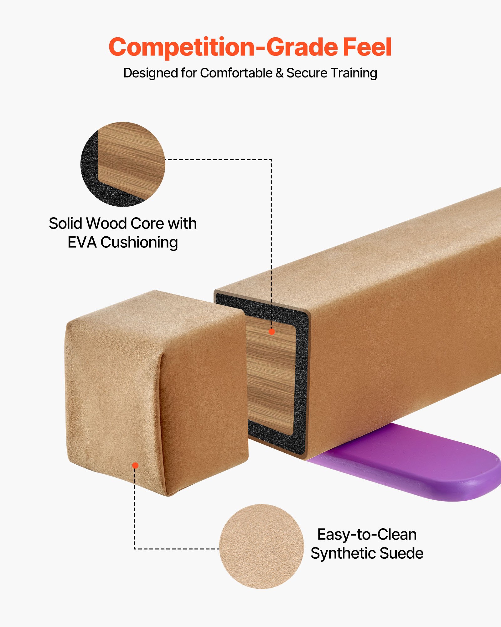 MGIEL4CJbalancebeamf2 VEVORshoplv Non Slip Suede Surface