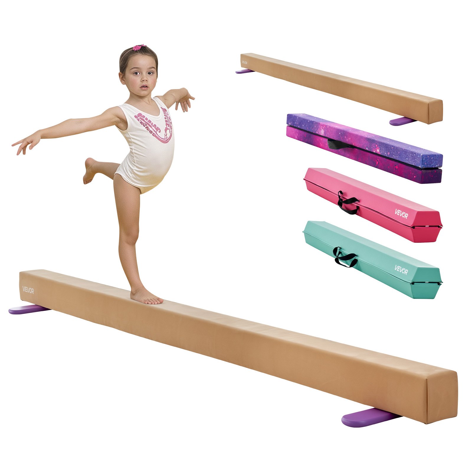 MGIEL4CJbalancebeamm10012 VEVORshoplv VEVOR 240 cm Kids Gymnastics Balance Beam