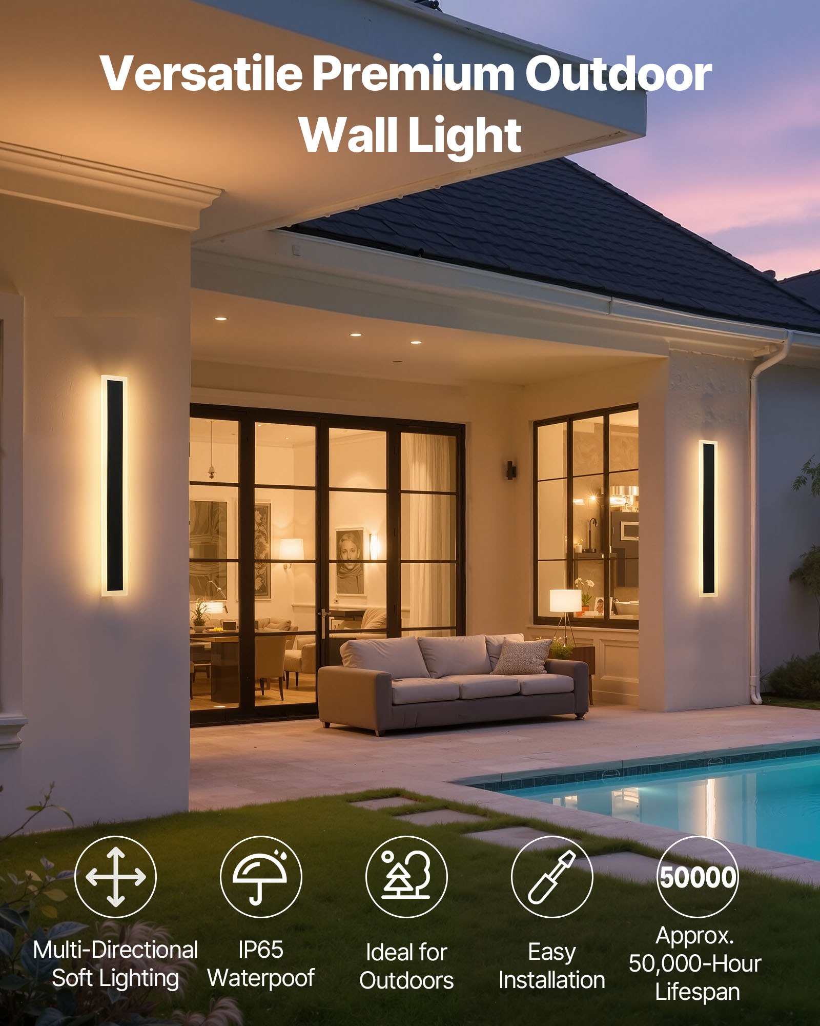 MGIELMZYoutdoorwalllightf1  VEVOR Instrumenti un Citi Darbarīki | Pieejami Uzticami Mājas uzlabošanai Warm White 3000K