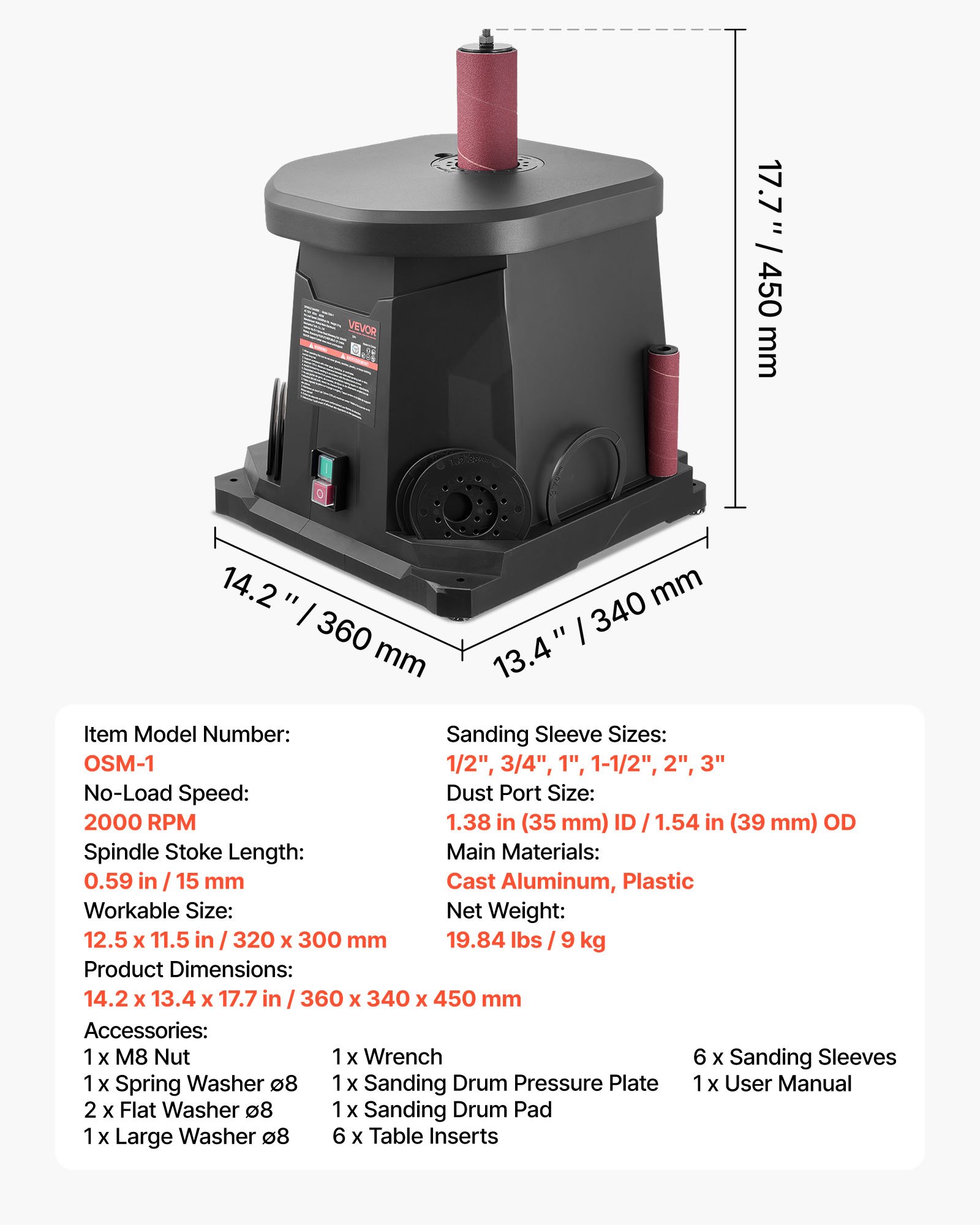 MGIEM5MYspindlesanderf6  VEVOR Instrumenti un Citi Darbarīki | Pieejami Uzticami Mājas uzlabošanai
