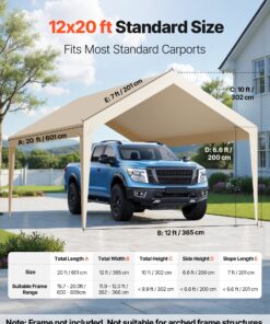 UV+ Waterproof Heavy Duty Tent Tarp with Bungees