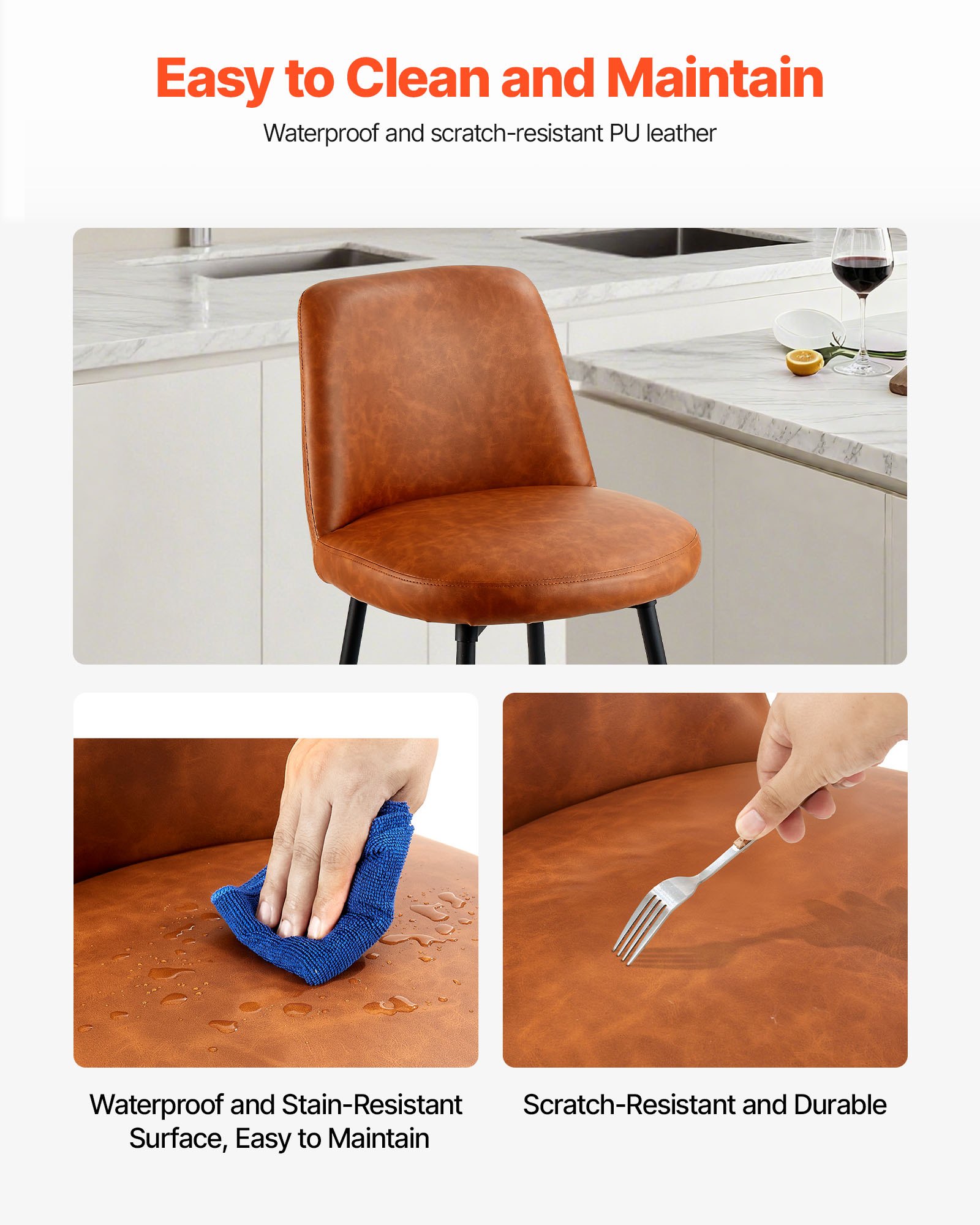 MGJAPLDVbarstoolssetf3 VEVORshoplv Коричневый