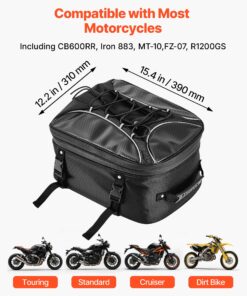 Waterproof Rear Seat Luggage Backpack with Rain Cover