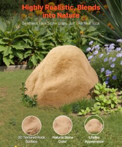 Lightweight Weather-Resistant HDPE Artificial Boulder for Garden Landscaping