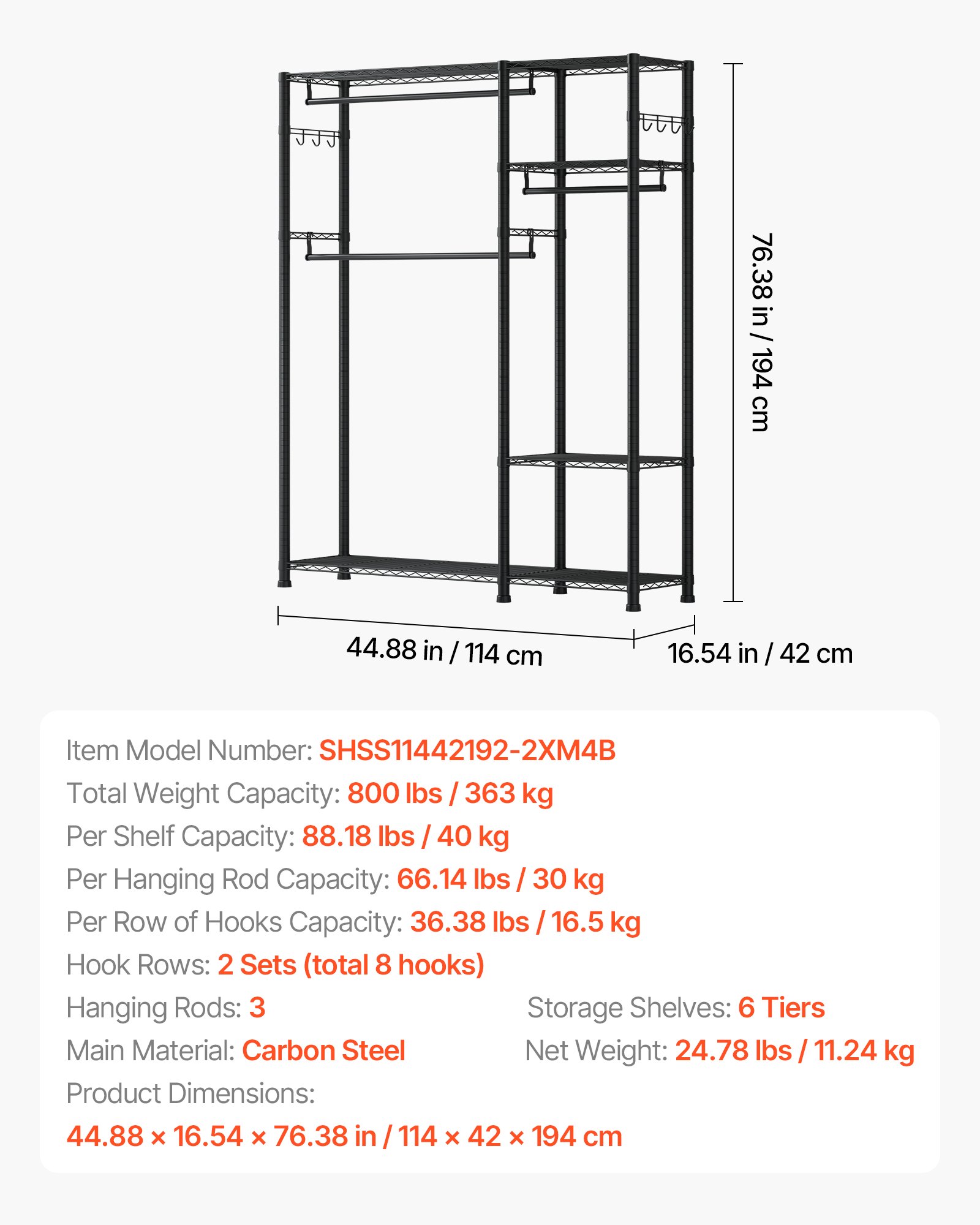 MGJV3D4Fgarmentrackf2  VEVOR Instrumenti un Citi Darbarīki | Pieejami Uzticami Mājas uzlabošanai Грузоподъемность 363 кг