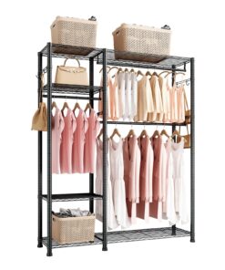 VEVOR Heavy Duty Clothes Rack with 6 Adjustable Shelves