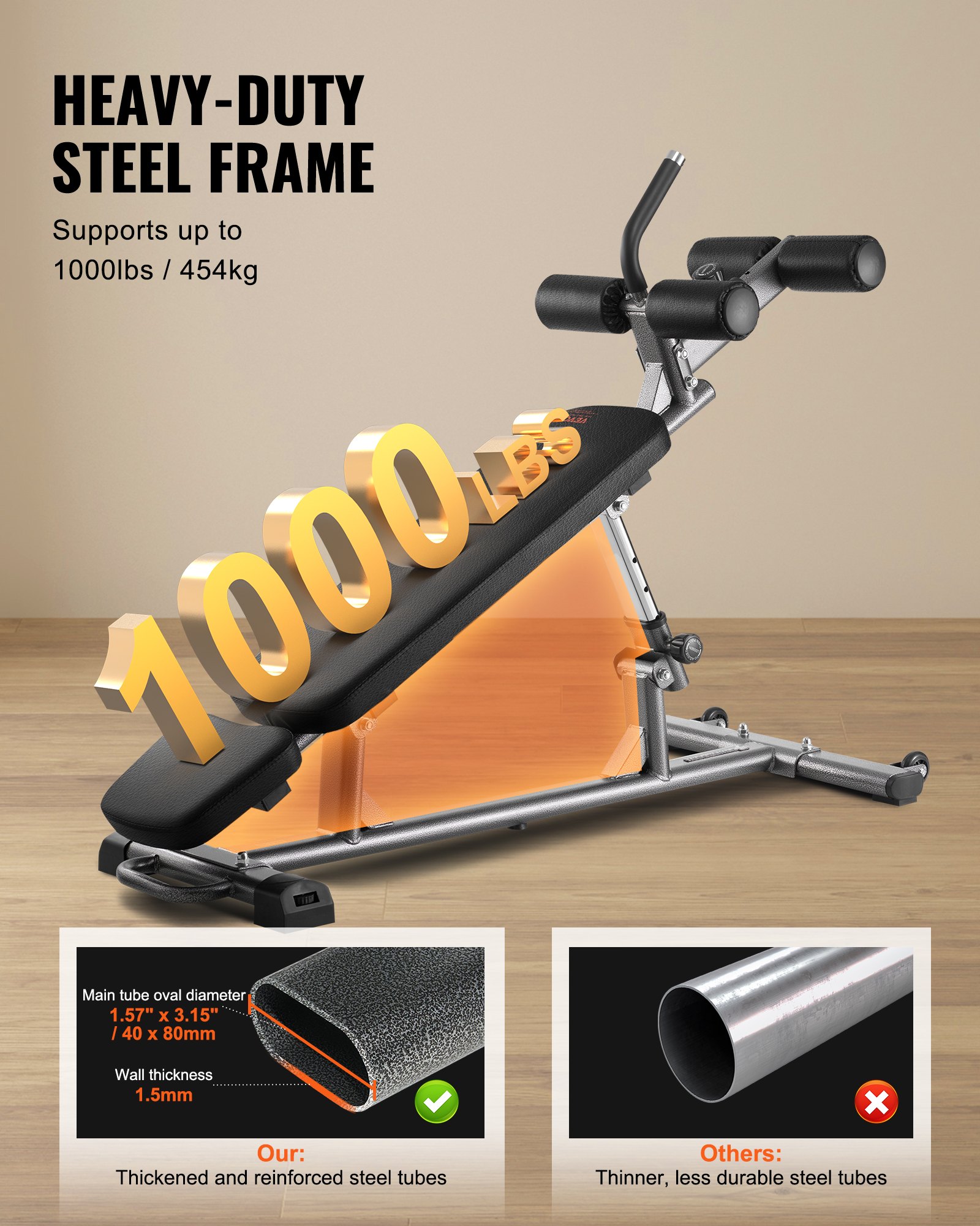 MGJV3HPGsitupbenchf2 VEVOR Instrumenti un Citi Darbarīki | Pieejami Uzticami Mājas uzlabošanai 453 kg Capacity