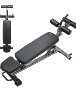 VEVOR Adjustable Sit Up Bench with Reverse Crunch Handle