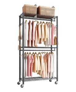 VEVOR Heavy Duty Rolling Clothes Rack