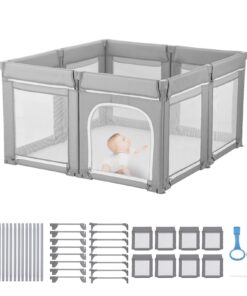 VEVOR Foldable Baby Playpen 120x120cm